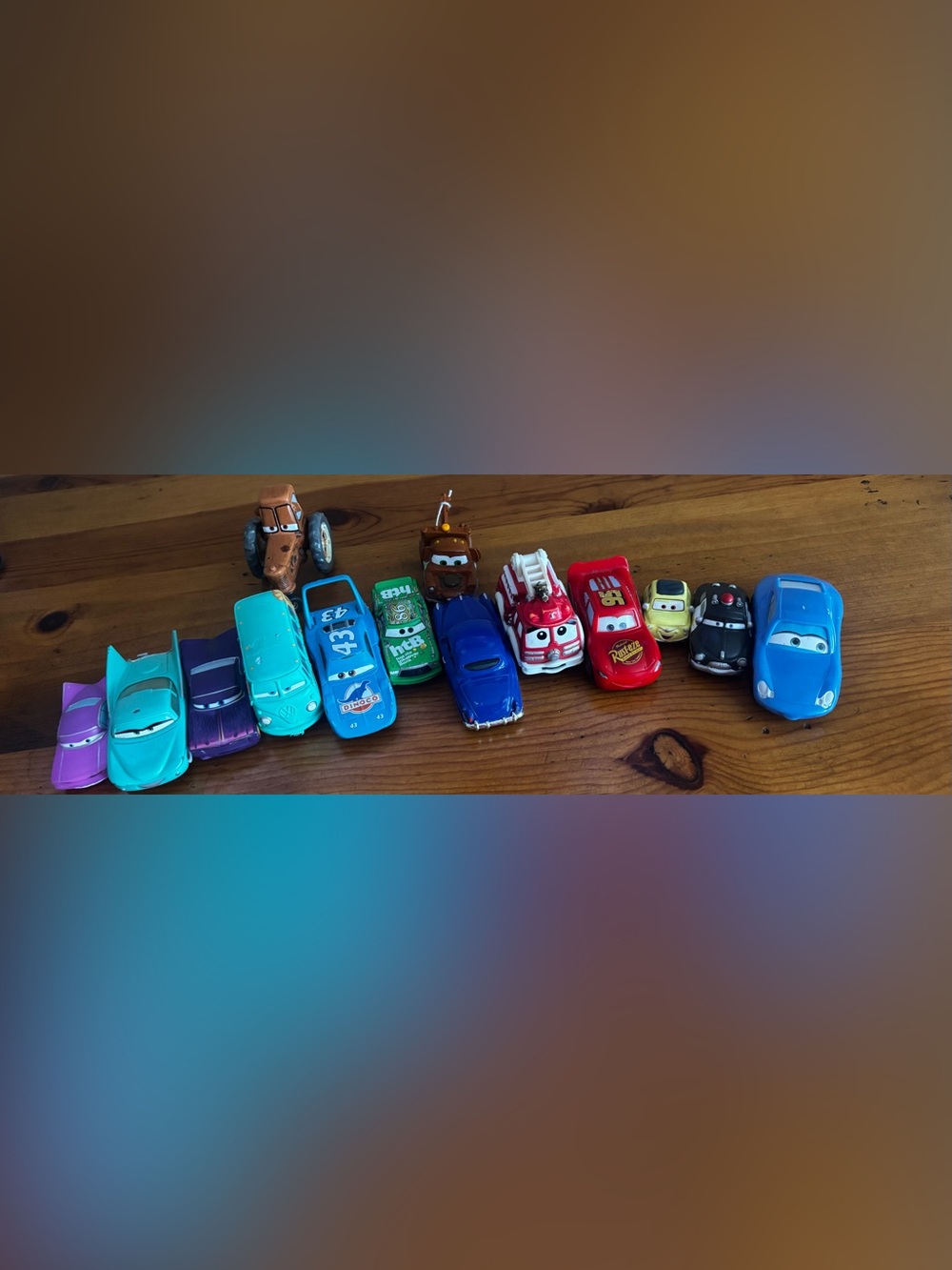 Disney Pixar Cars & Tonka Assorted Toy Vehicle Lot of 14 McQueen Mater Dinoco